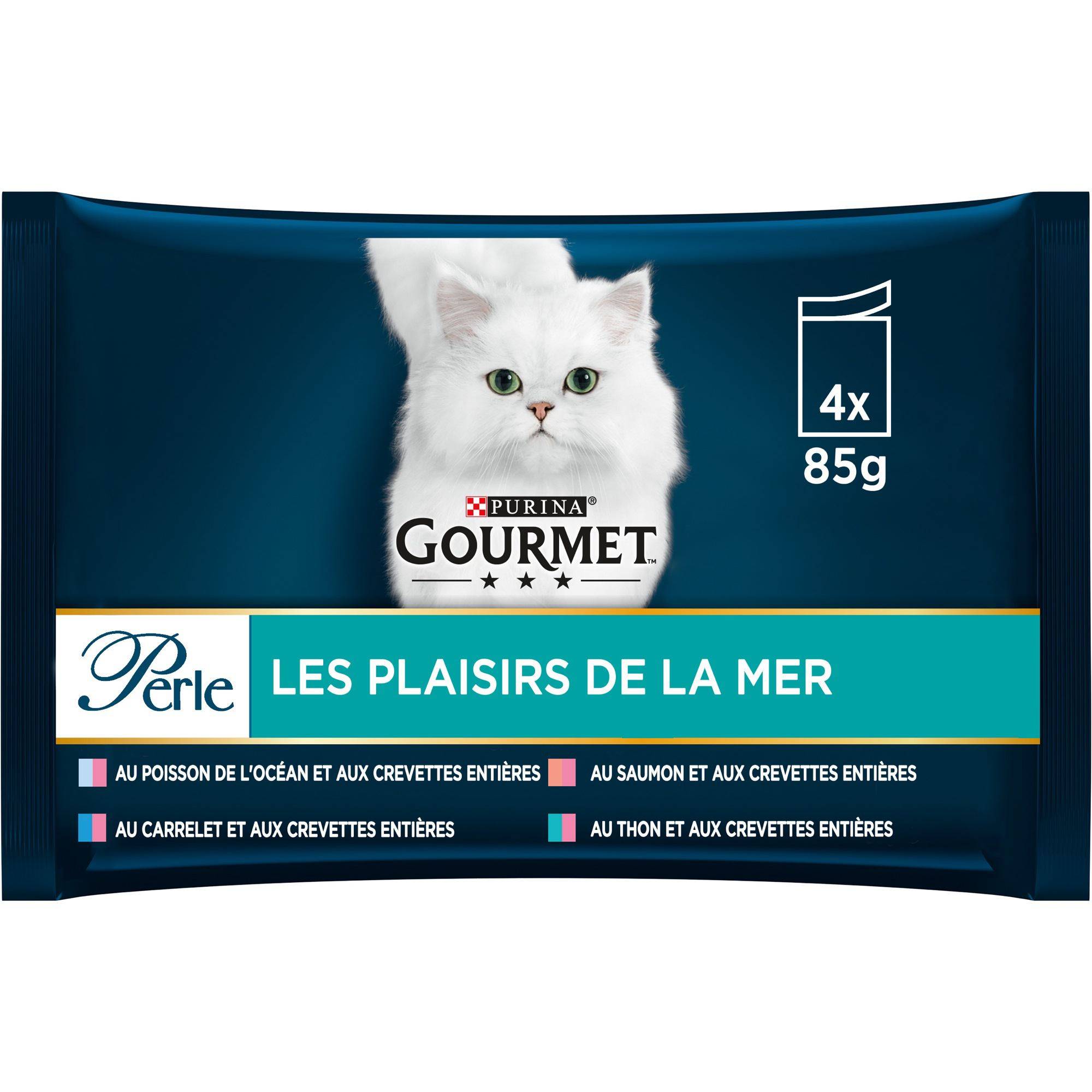 Purina Gourmet - Sachets chat Les Plaisirs de la Mer Carrelet-Thon-Saumon 4x85g - GOURMET - Image 1