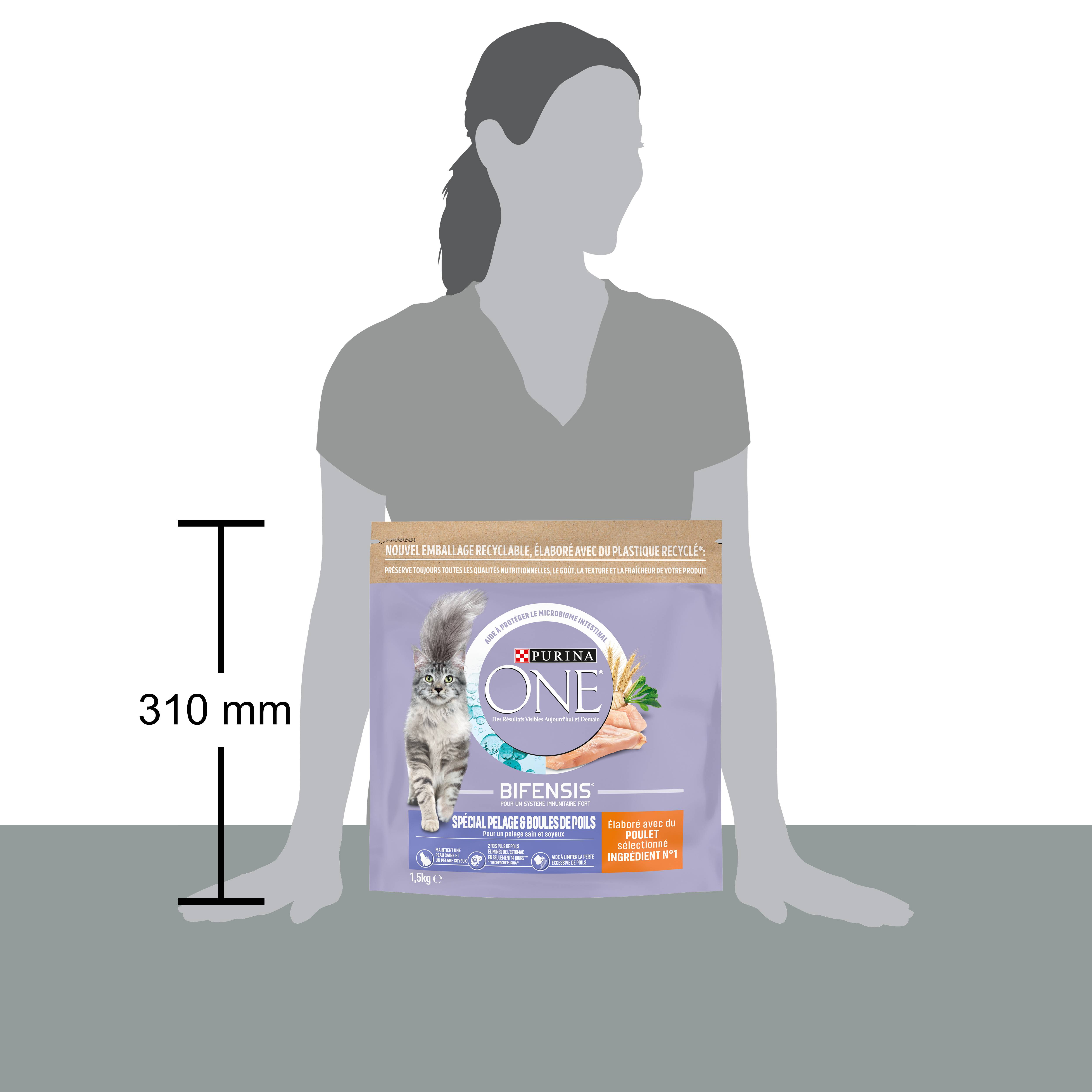 Purina One - Croquettes chat Pelage et Boules de poils Poulet 1,5 kg - PURINA ONE - Image 7