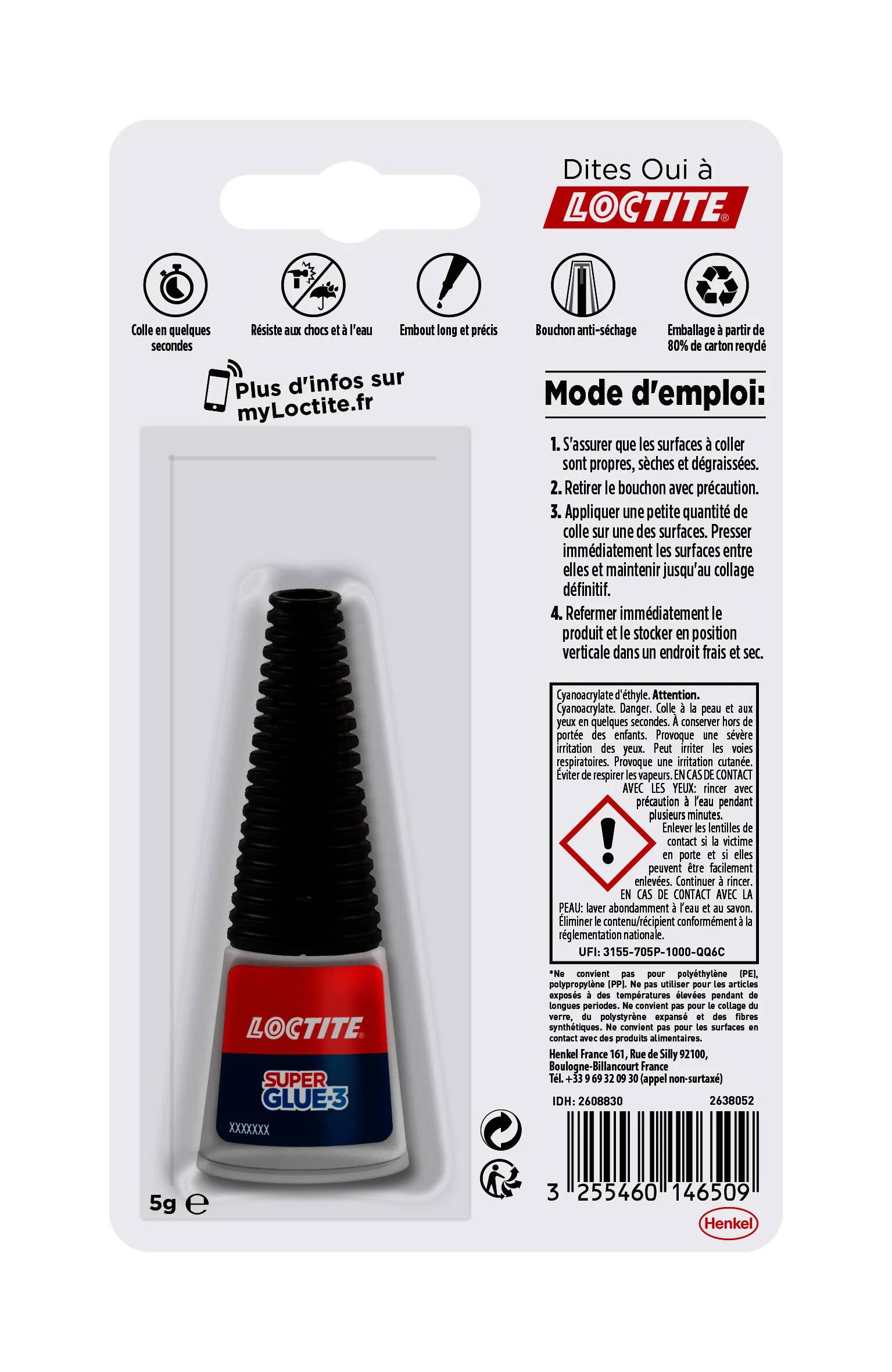Colle De Réparation Super Glue 3 Précision 5g - LOCTITE - Image 5