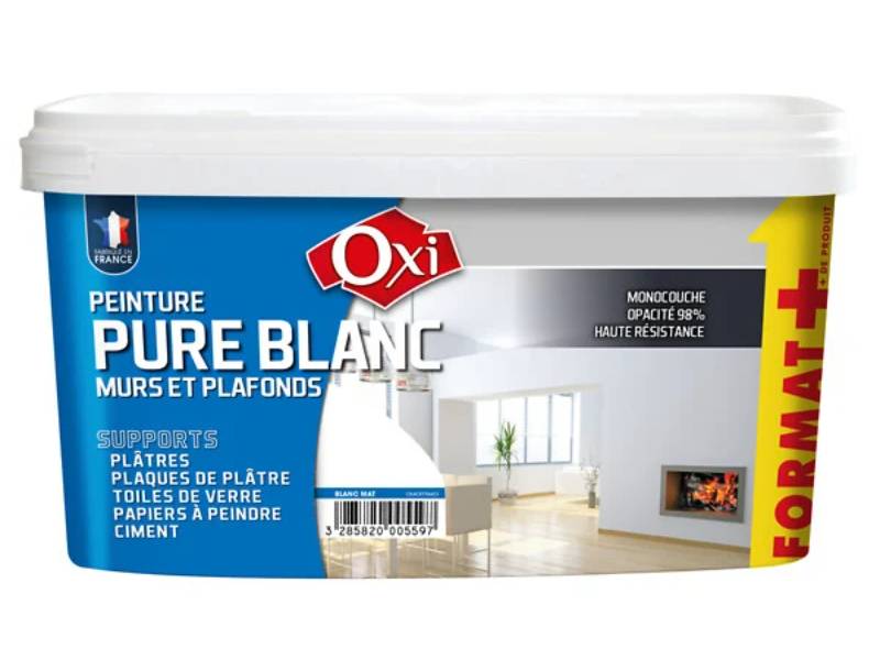 Peinture Blanche Mate Intérieur 3 L - OXI