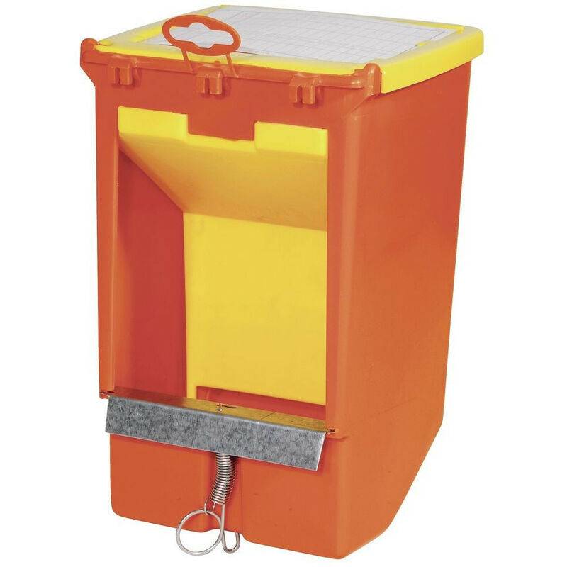 Trémie distributeur nourriture PVC métal 2,5 L 18 x 26 cm - Image 2