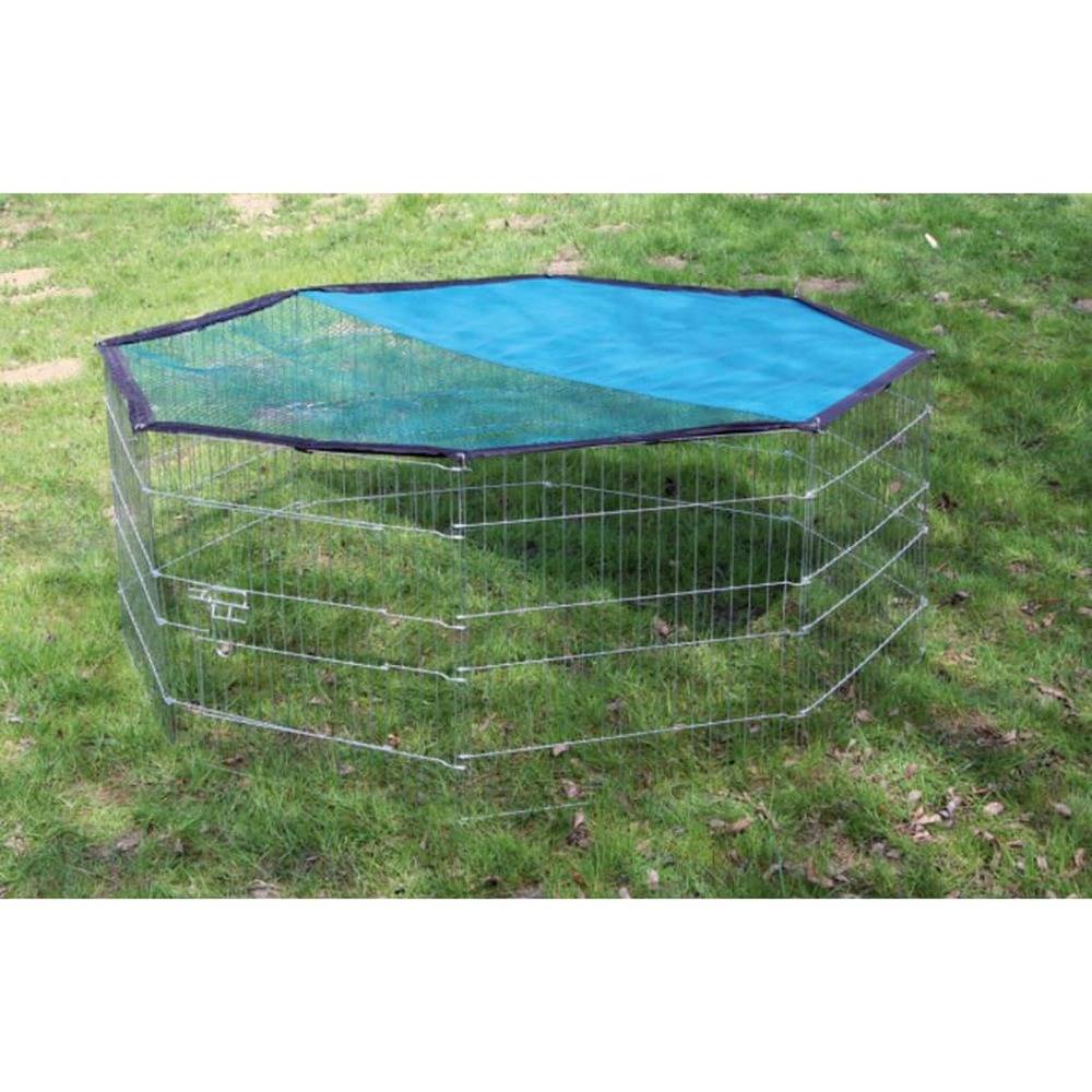 Enclos d'extérieur pour animaux de compagnie octogonal fer argent - KERBL - Image 3