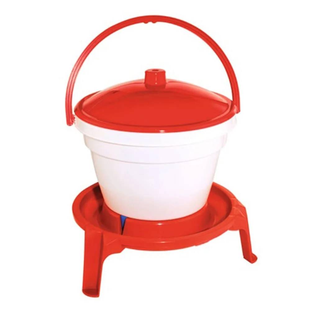 Abreuvoir à Volaille Plastique Blanc et Rouge 12 L – KERBL - Image 2