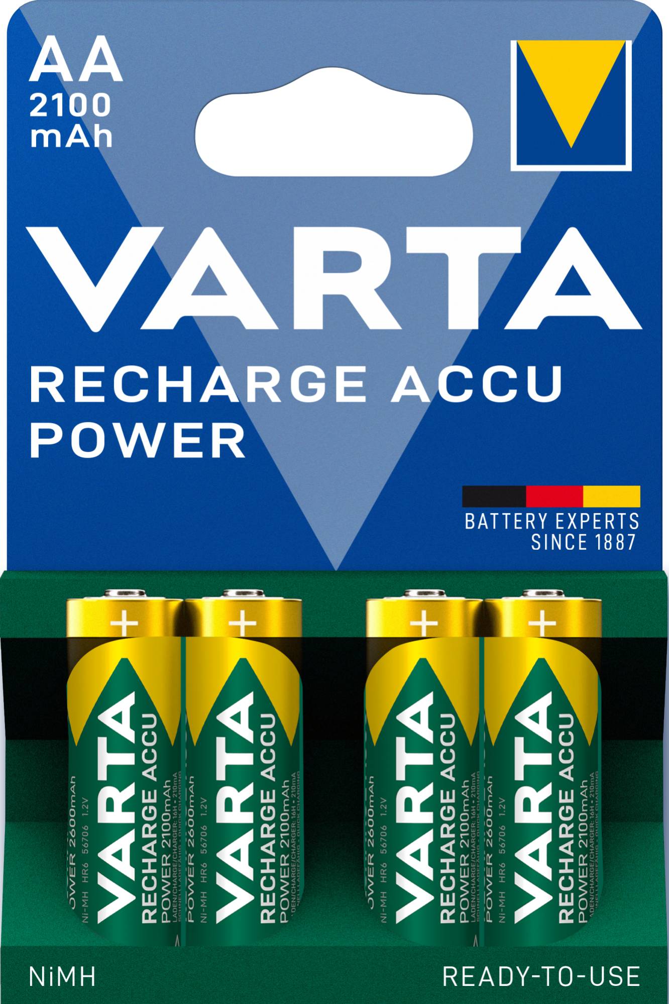 Piles Rechargeables AA 2100 mAh - VARTA - Image 4