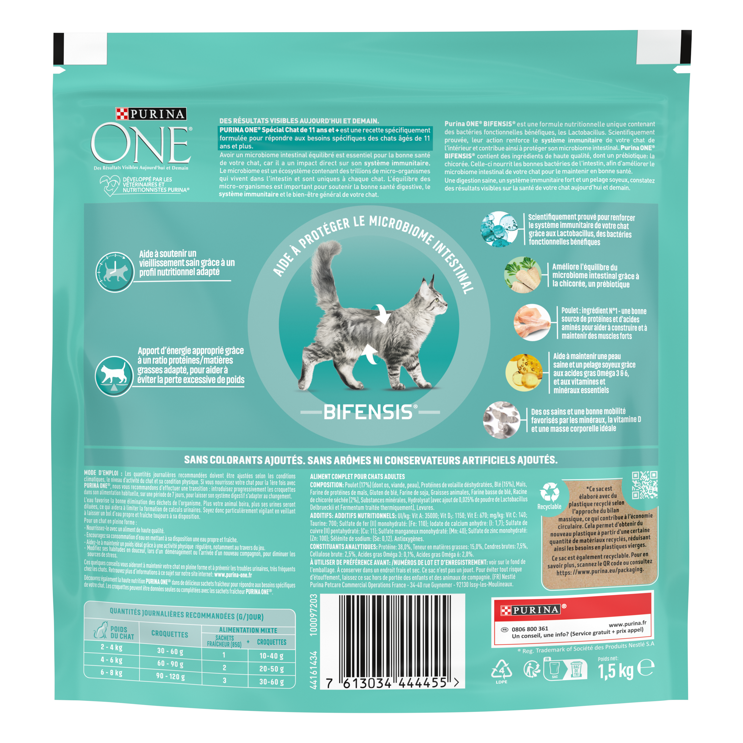 Purina One - Croquettes chat de 11 ans+  poulet 1,5 kg – PURINA ONE - Image 3