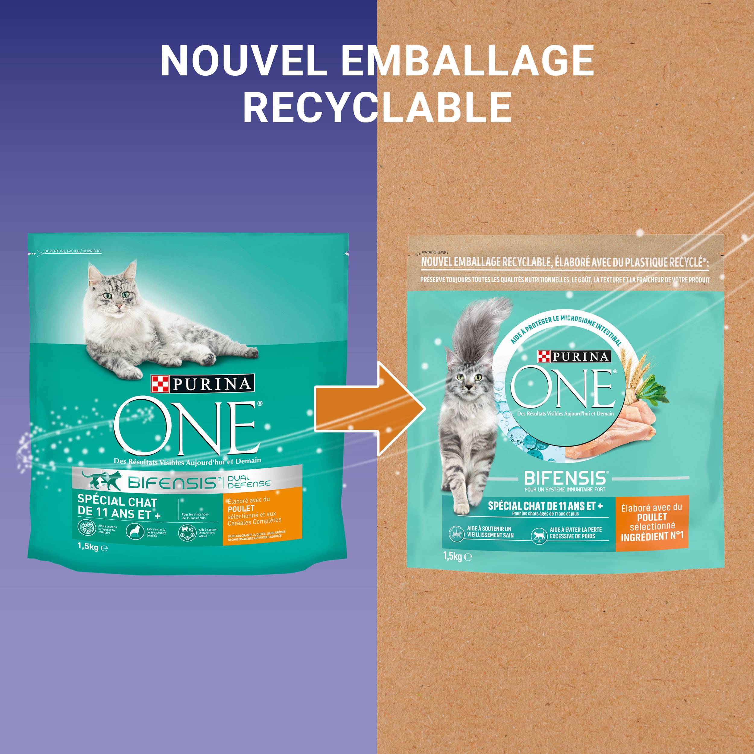 Purina One - Croquettes chat de 11 ans+  poulet 1,5 kg – PURINA ONE - Image 7