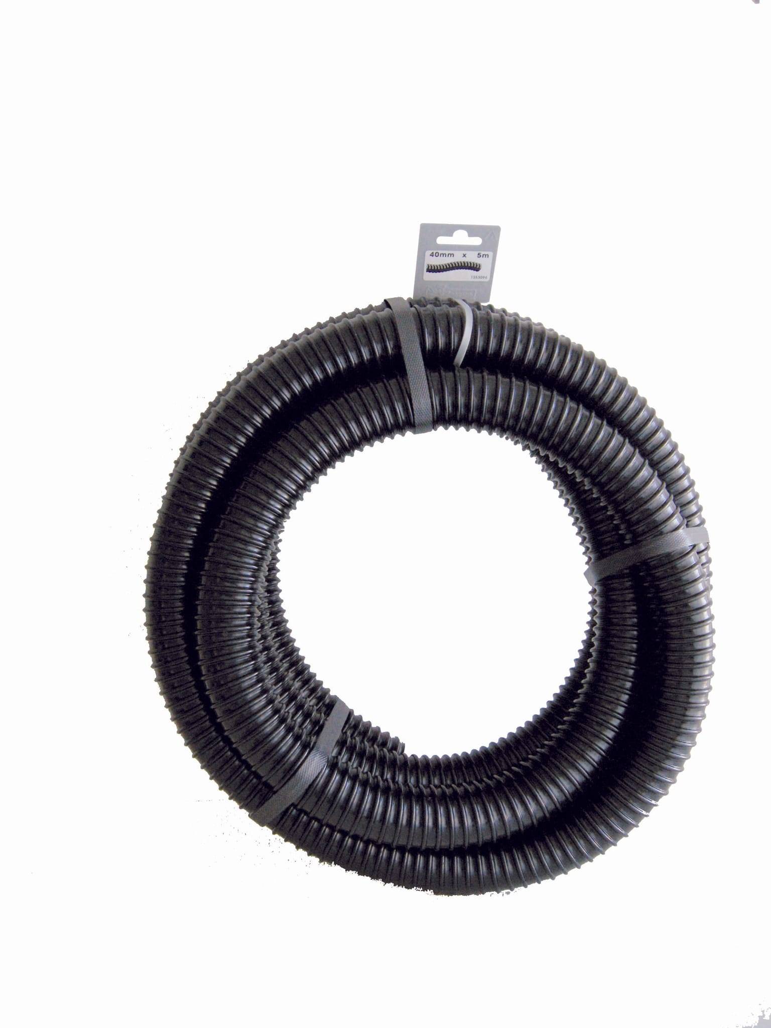 Ubbink - Tuyau Noir Renforcé Spirale 40 mm L 5 m - UBBINK - Imagen 2