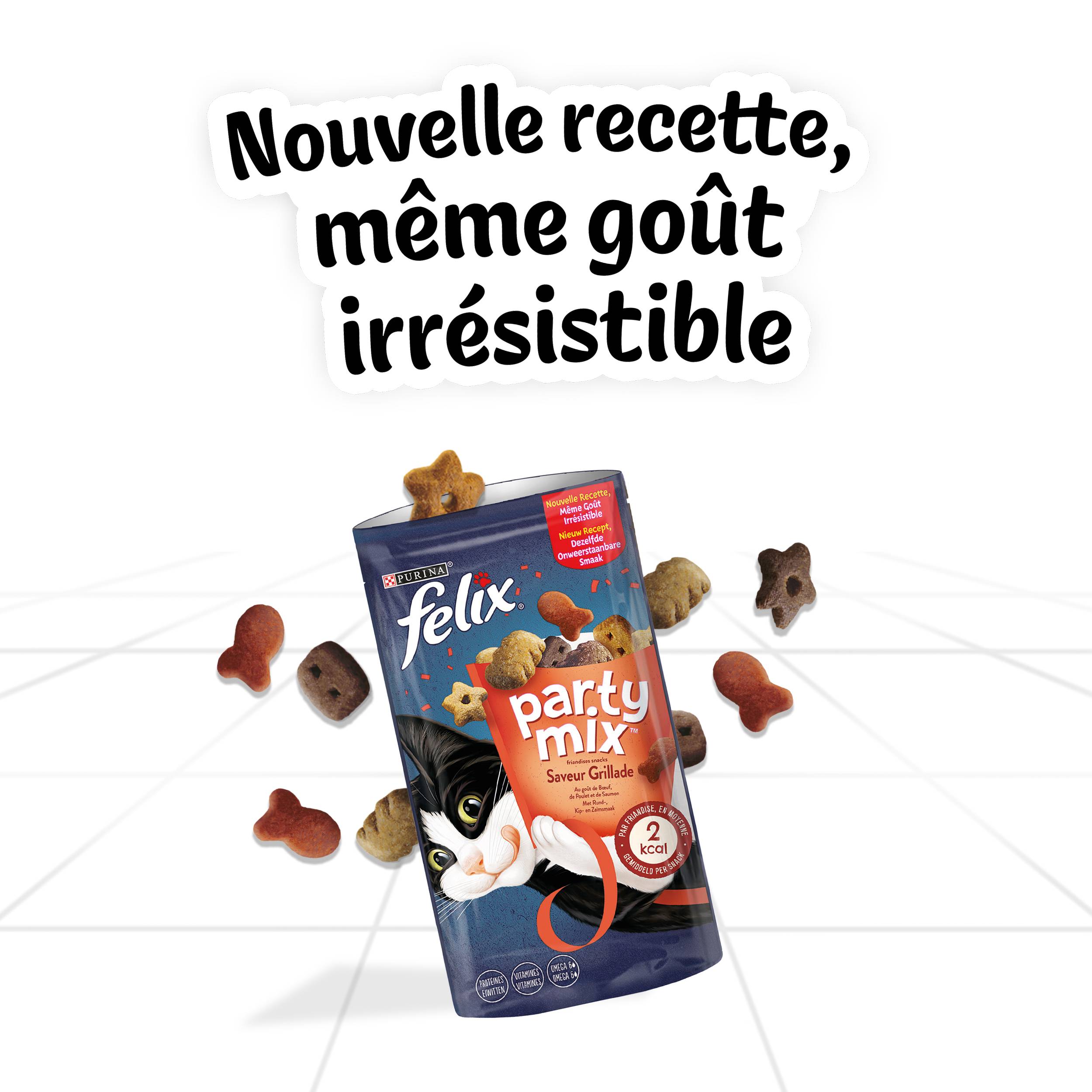 Purina One - Friandises chat saveur Grillade Bœuf Poulet Saumon 60 g - FELIX - Imagen 4