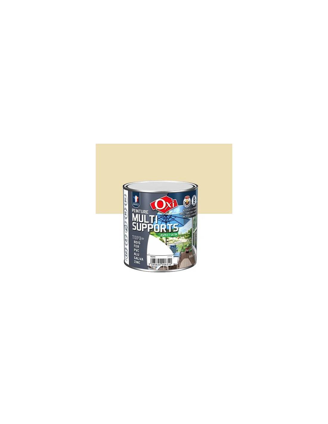 Peinture multi supports blanc crème satin 0,5 L - OXI - Image 1