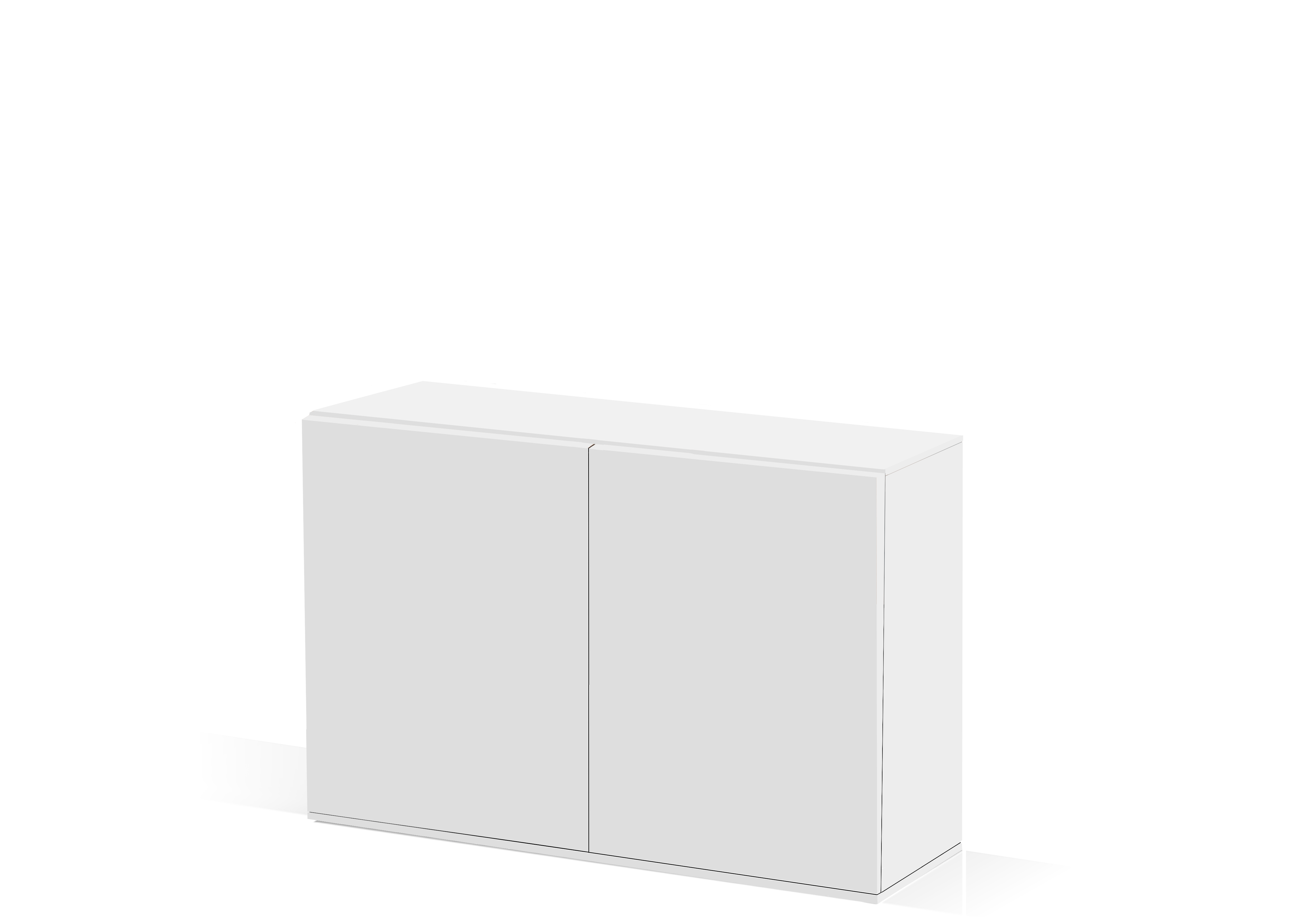 Meuble aquarium Blanc L 121 cm P 40 cm H 83 cm - CIANO - Image 1