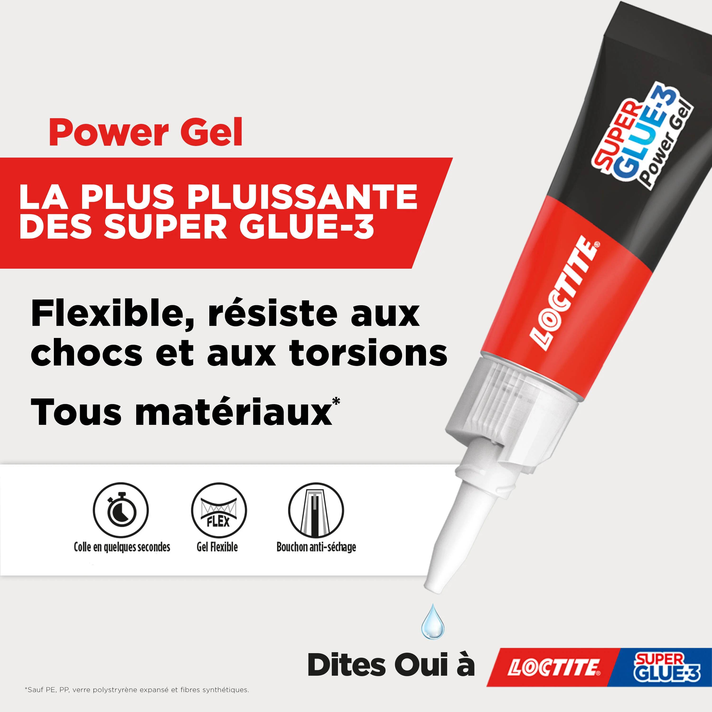 Colle cyanoacrylate gel power flexible 3 g – LOCTITE - Image 3