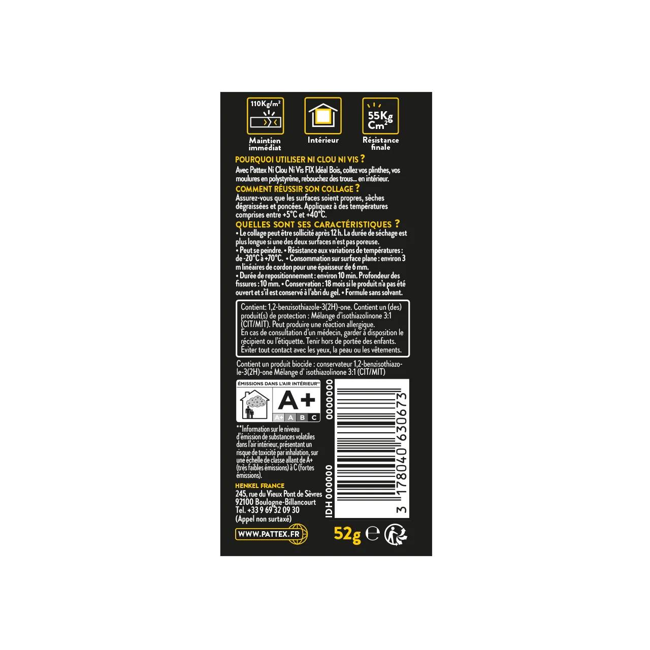 Colle de fixation acrylique PATTEX Ni Clou Ni Vis 52g - Image 1