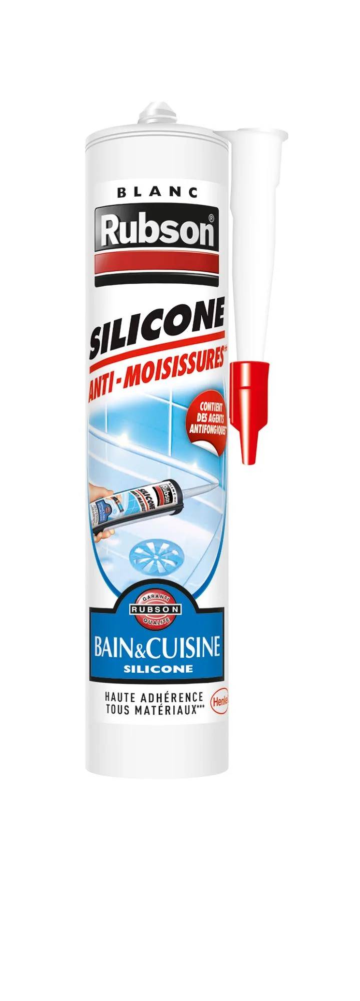 Mastic silicone anti-moisissures blanc cartouche 280 ml – RUBSON