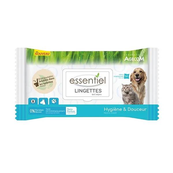 Lingettes sans parfum 100% fibres naturelles – ESSENTIEL