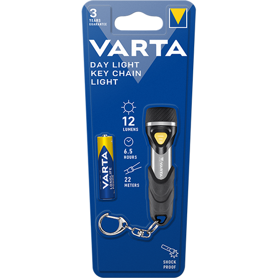 Lampe De Poche LED Aluminium Plastique Caoutchouc Noir Argent Ø 26,5 mm 94 mm - VARTA - Image 1