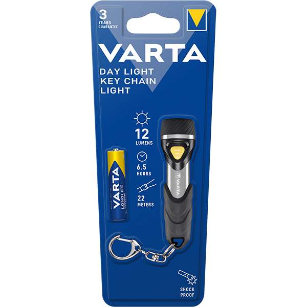 Lampe De Poche LED Aluminium Plastique Caoutchouc Noir Argent Ø 26,5 mm 94 mm - VARTA - Imagen 1