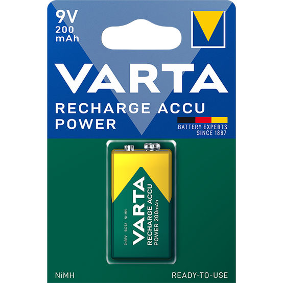 Pile rechargeable type 6LR61 9V 200 mAh – VARTA