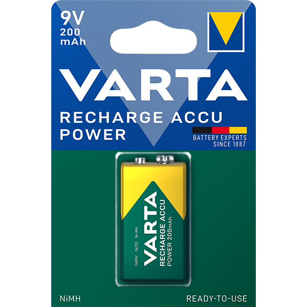 Pile rechargeable type 6LR61 9V 200 mAh – VARTA