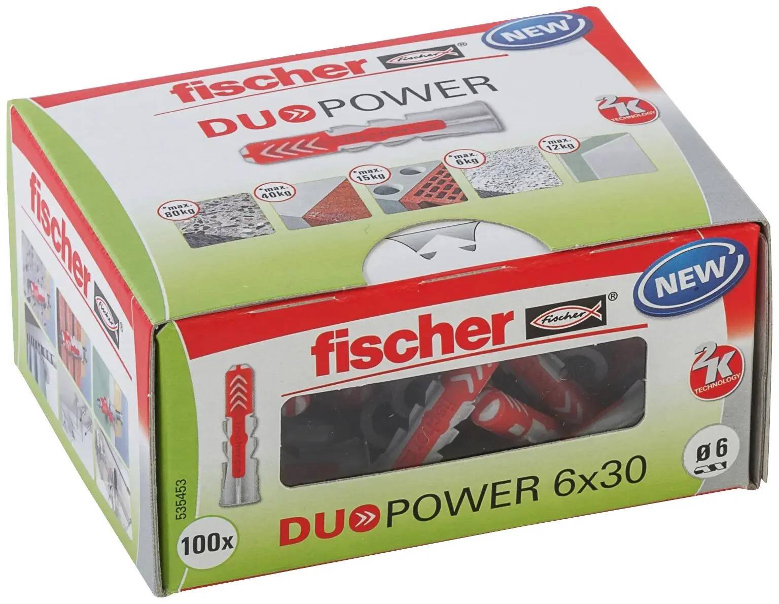 Cheville Duopower nylon gris rouge - FISCHER - Image 6