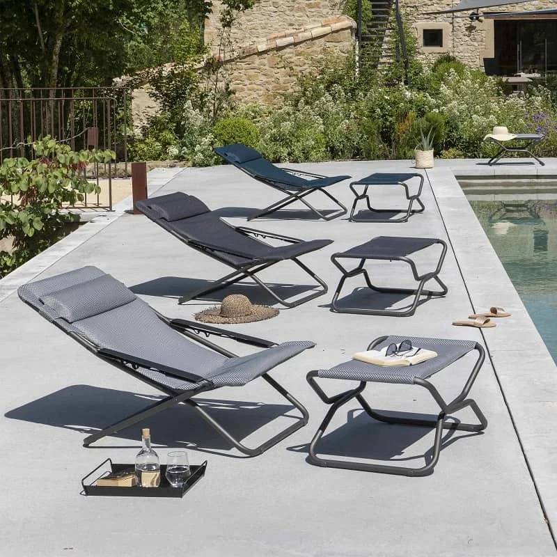 Lafuma-Mobilier - Transat Transabed Matelas BeComfort Argent LAFUMA - Imagen 2