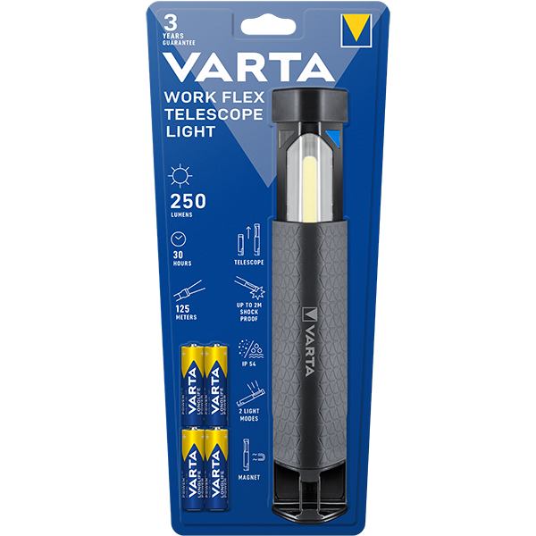 Lampe de travail ajustable LED COB à rayonnement projecteur résistante eau chocs poussière - VARTA - Image 1