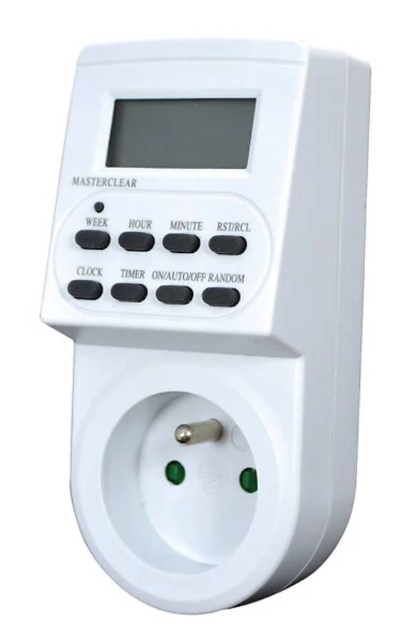 Programmateur digital journalier hebdomadaire blanc 230 V – TIBELEC