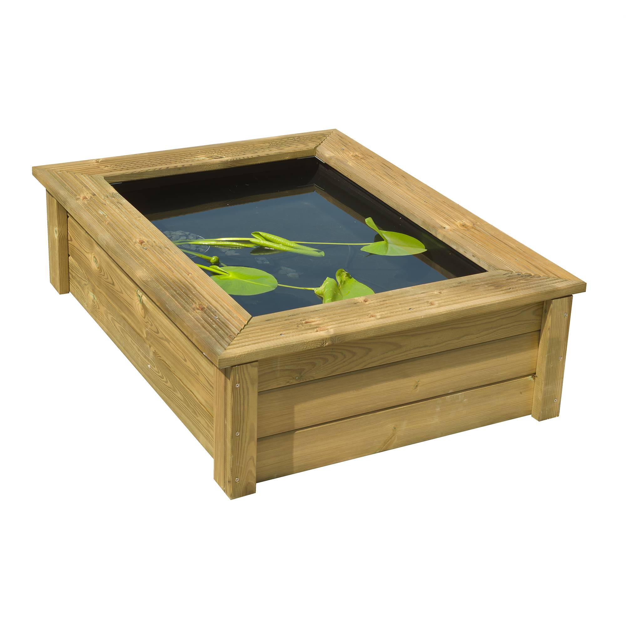 Ubbink - Bassin hors sol en bois Naturel Quadro Wood I 225L  – Ubbink - Imagen 2