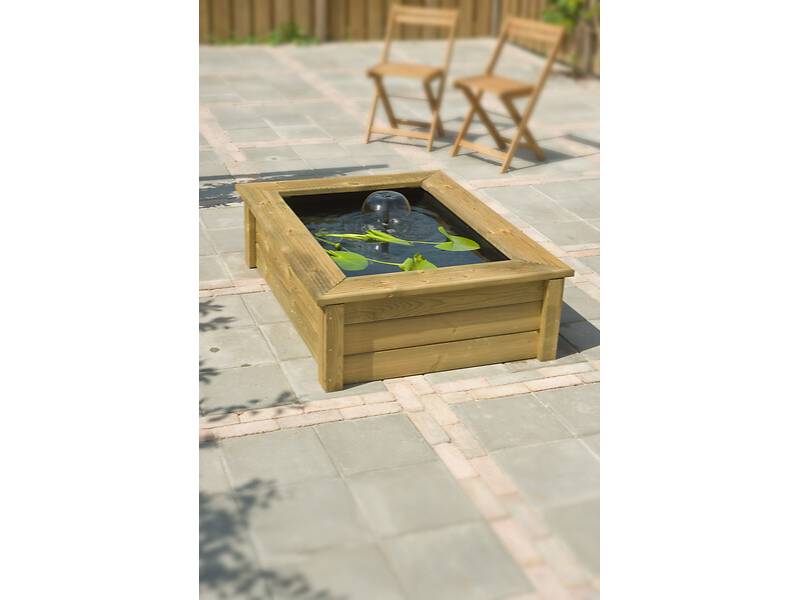 Ubbink - Bassin hors sol en bois Naturel Quadro Wood I 225L  – Ubbink - Imagen 3