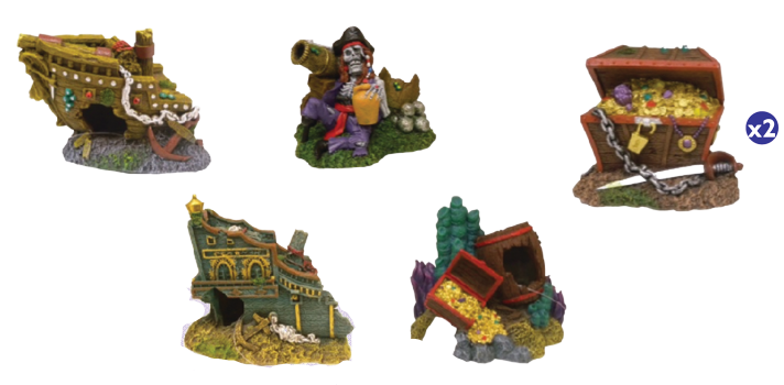 Figurine Aquarium Thème Pirates - DISPLAY