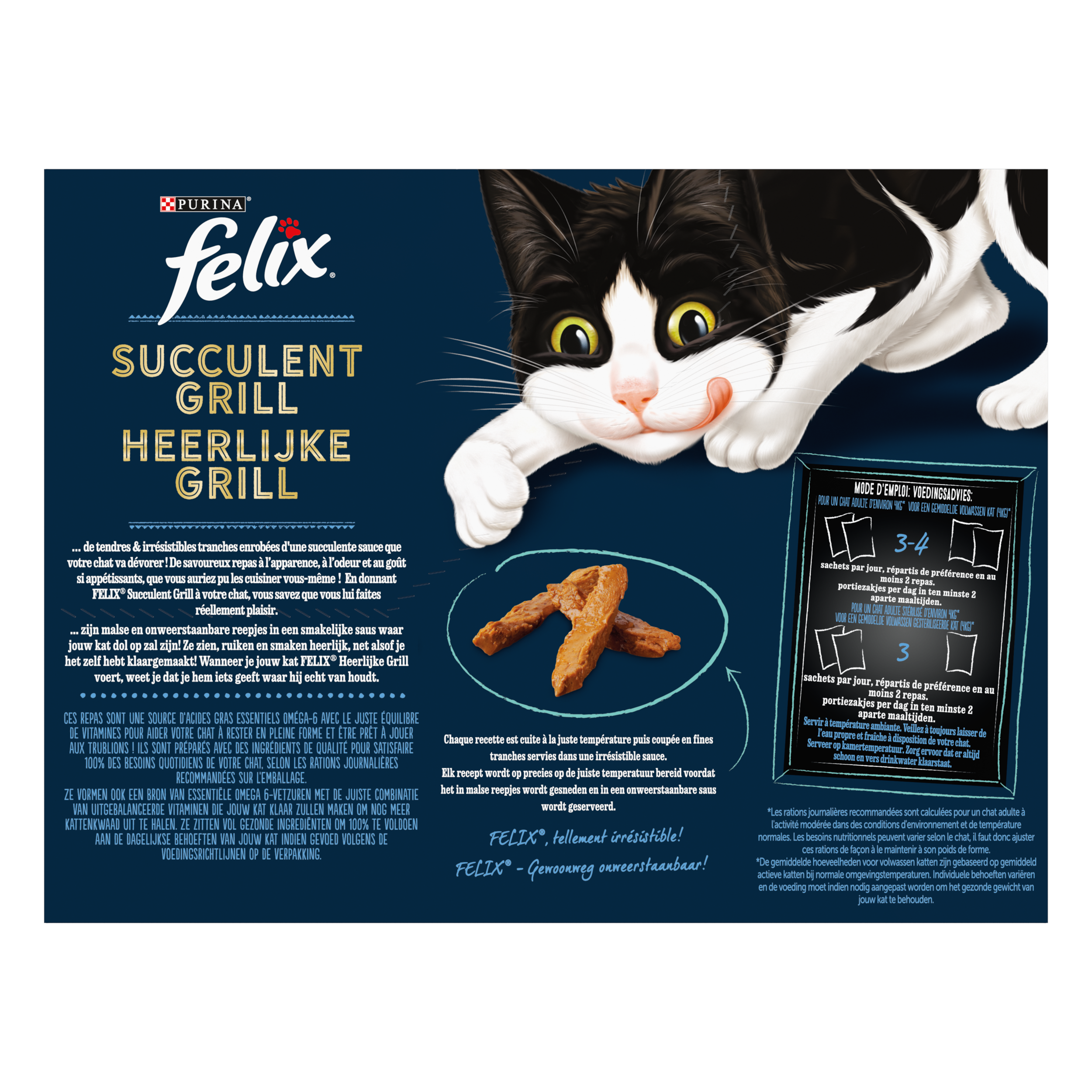 Purina One - Pâtées chat Adulte Succulent Grill Poisson Thon Cabillaud 12x80g – FELIX - Image 10