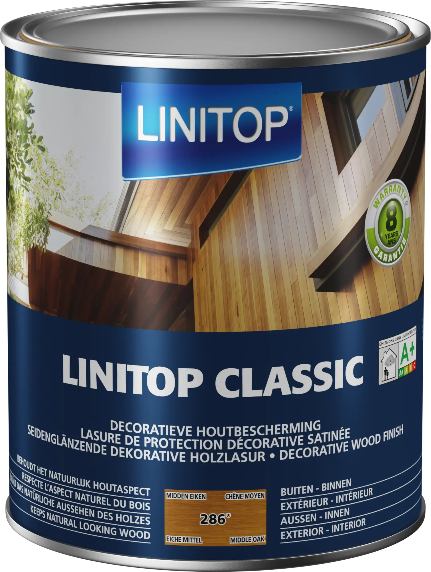 Lasure Satinée Chêne Moyen 2,5 L Classic - LINITOP - Image 4
