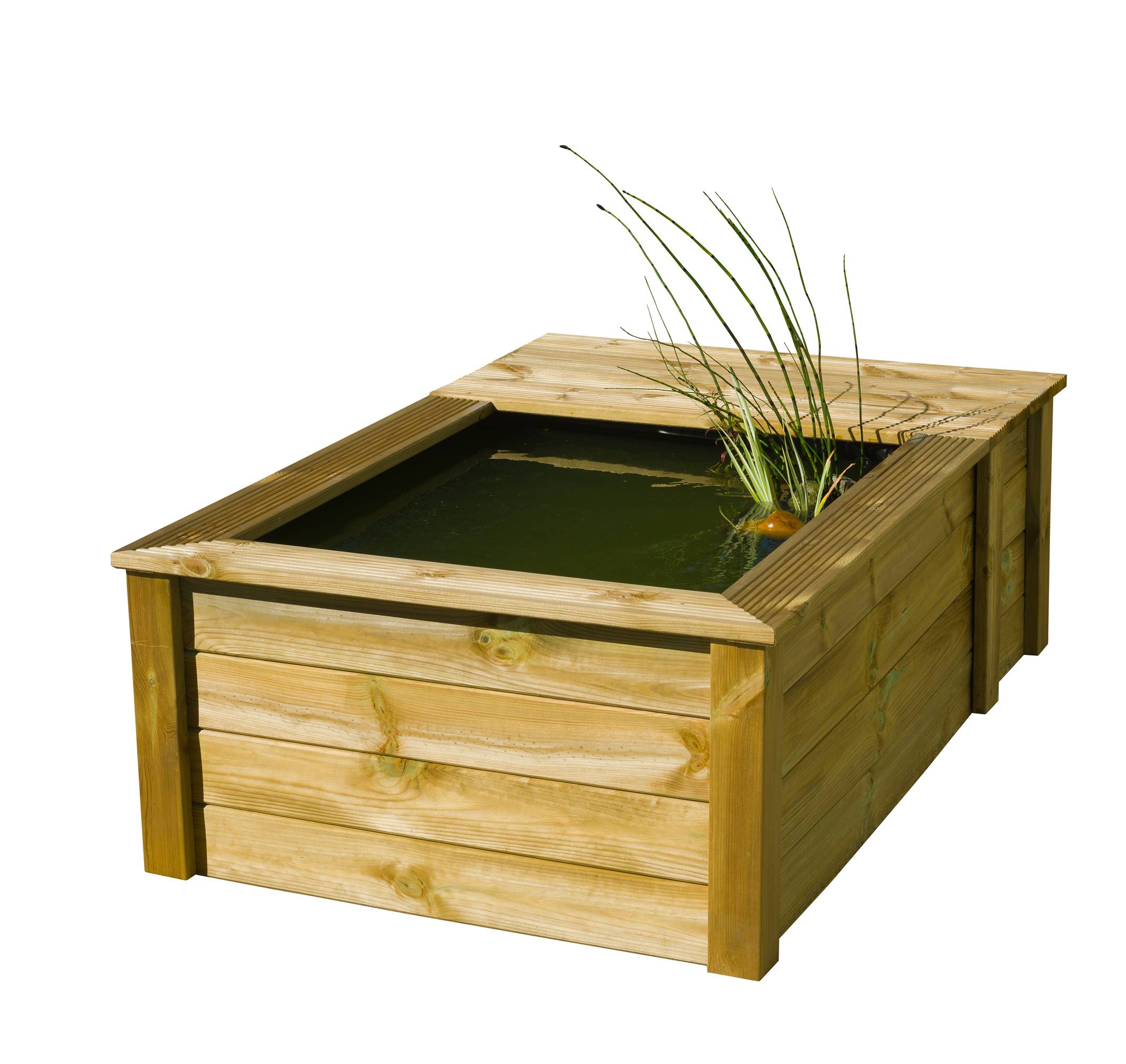 Ubbink - Bassin hors sol en bois naturel Quadro Wood III 500 L  - Ubbink - Imagen 2