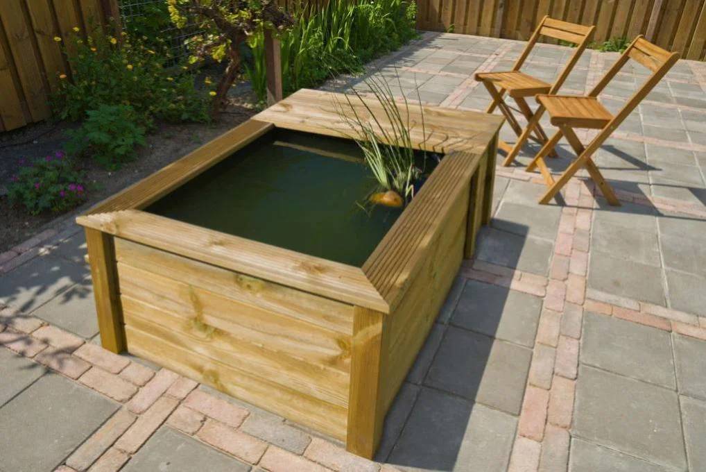 Ubbink - Bassin hors sol en bois naturel Quadro Wood III 500 L  - Ubbink - Imagen 1