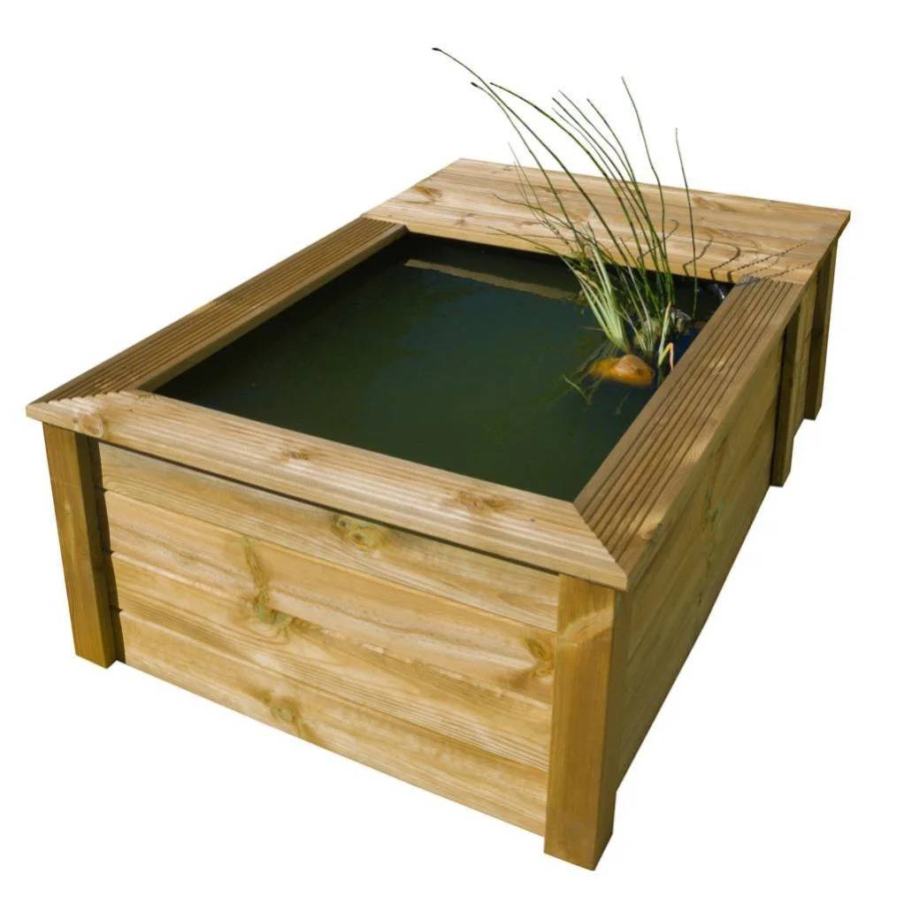 Ubbink - Bassin hors sol en bois naturel Quadro Wood III 500 L  - Ubbink - Imagen 6