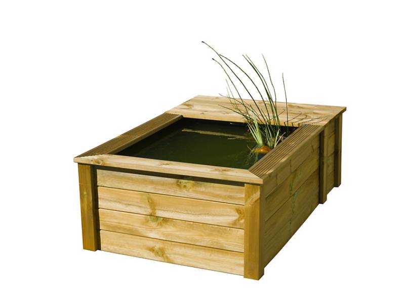 Ubbink - Bassin hors sol en bois naturel Quadro Wood III 500 L  - Ubbink - Imagen 7