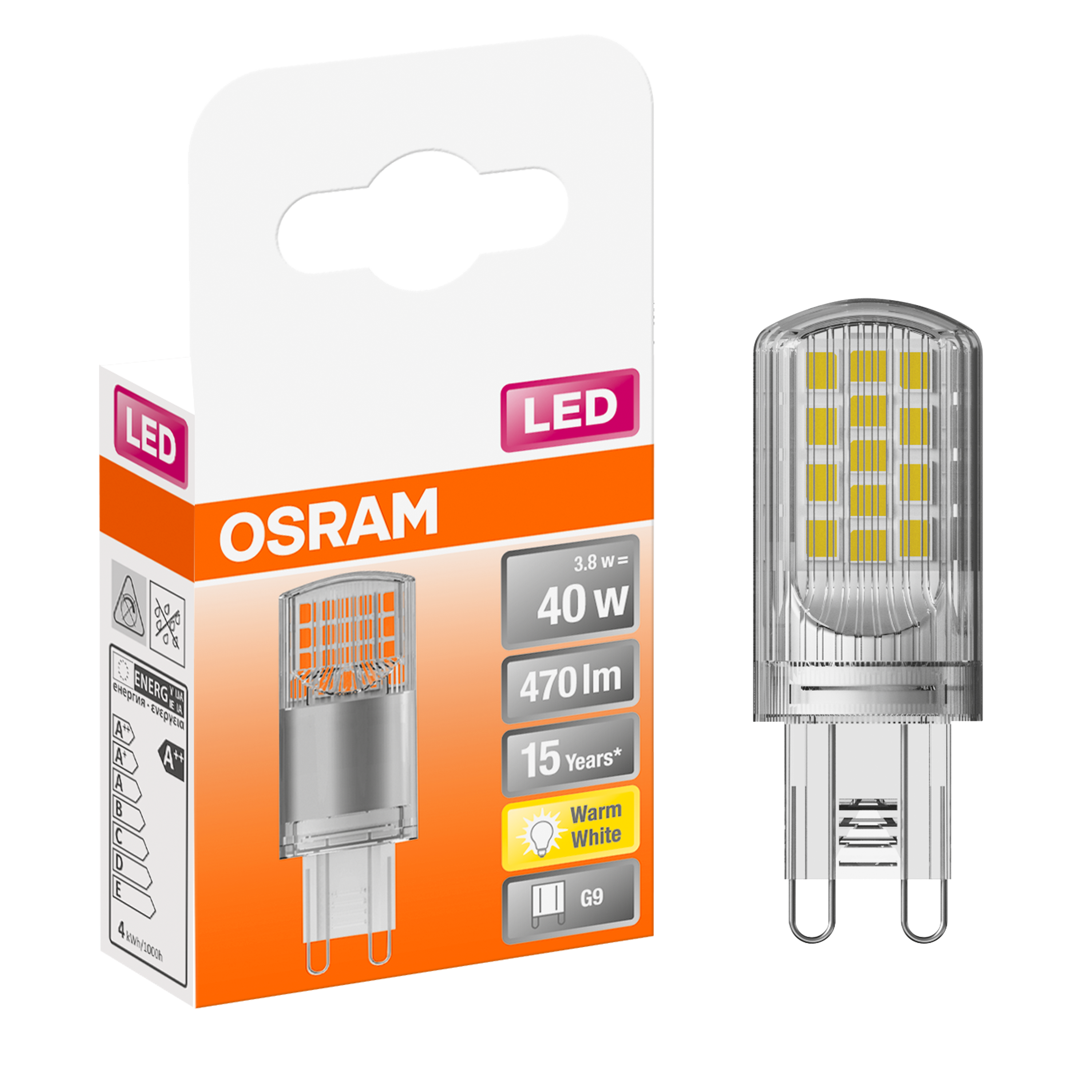 Ampoule LED Capsule G9 3,8W 2700K OSRAM - Image 3