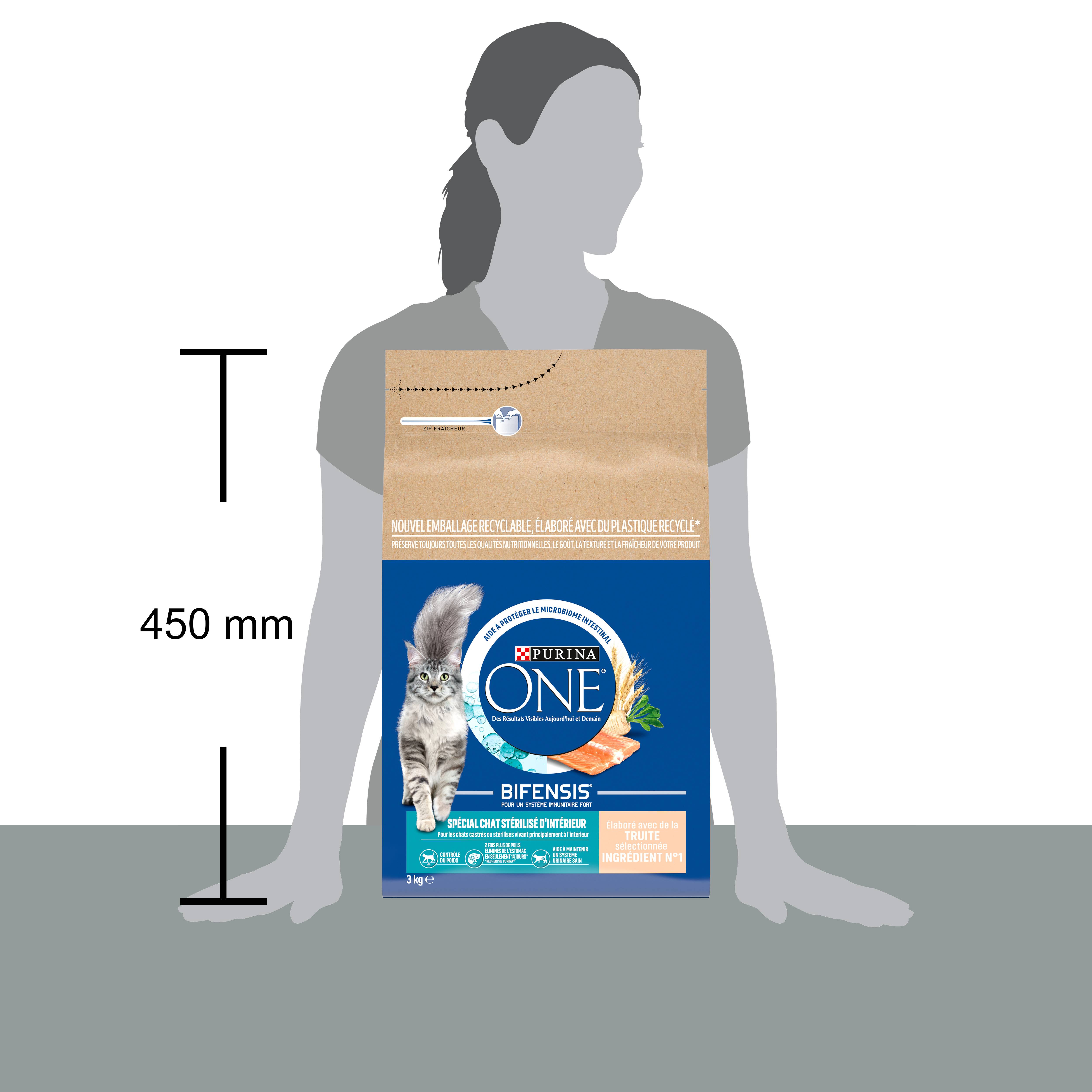 Purina One - Croquettes chat d'Intérieur Stérilisé Truite 3 kg - PURINA ONE - Image 9