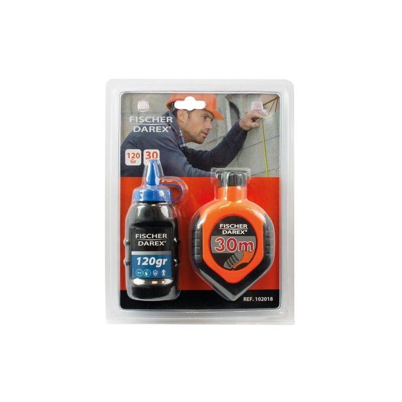Kit cordeau et poudre à tracer 30M 120g - FISCHER DAREX - Image 1