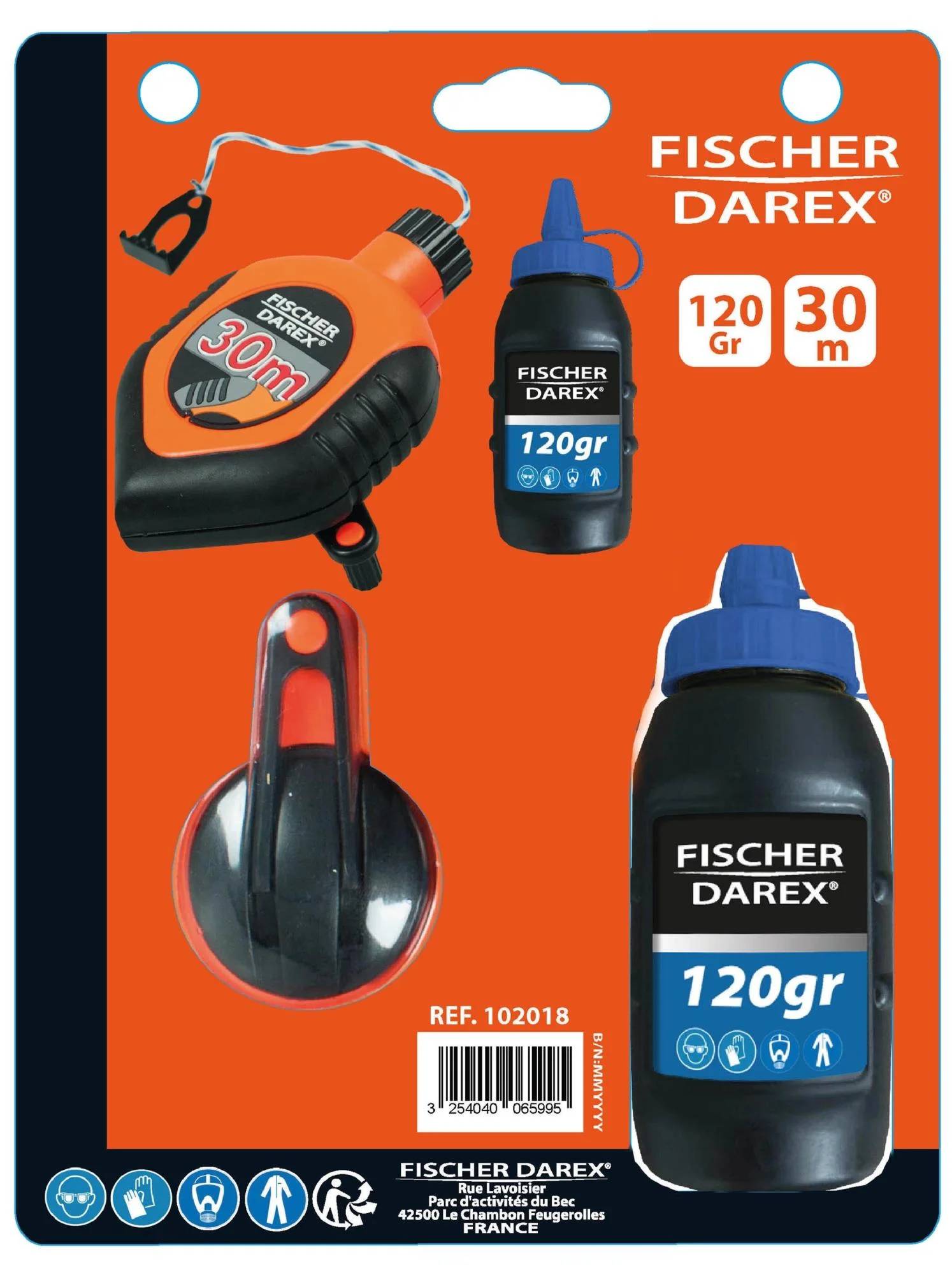 Kit cordeau et poudre à tracer 30M 120g - FISCHER DAREX - Image 2