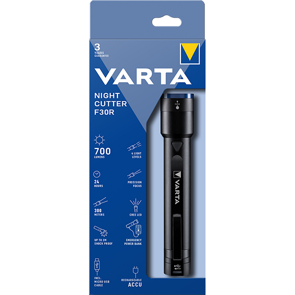Torche rechargeable aluminium IPX4 4 modes 700 lm - VARTA - Image 2