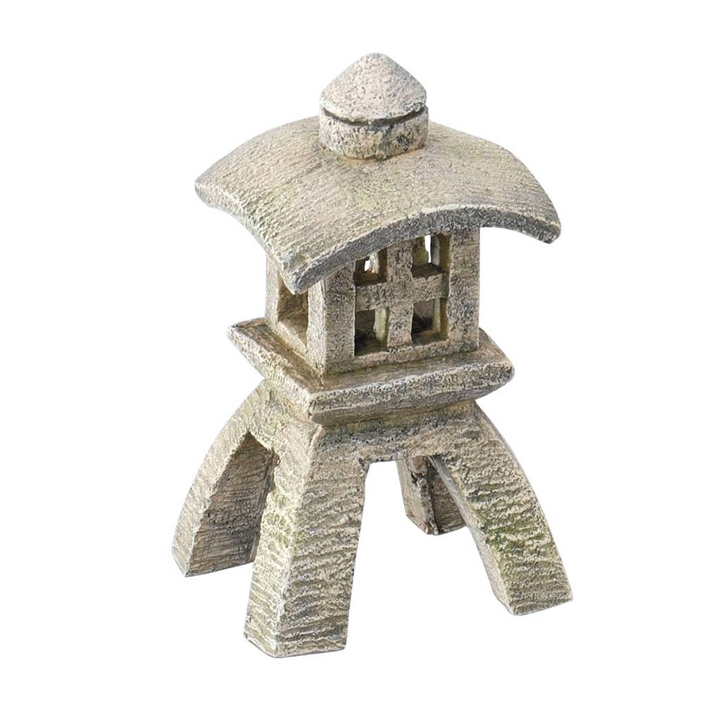 Décoration aquarium résine lanterne balinaise L 10,5 cm l 7,2 cm H 14,2 cm – EUROPET