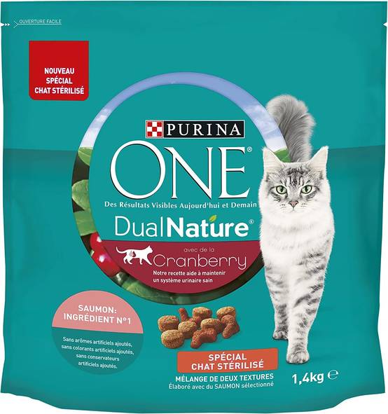 Purina One - Croquettes chat Adulte Stérilisé Saumon 1,4 kg - PURINA ONE - Image 3