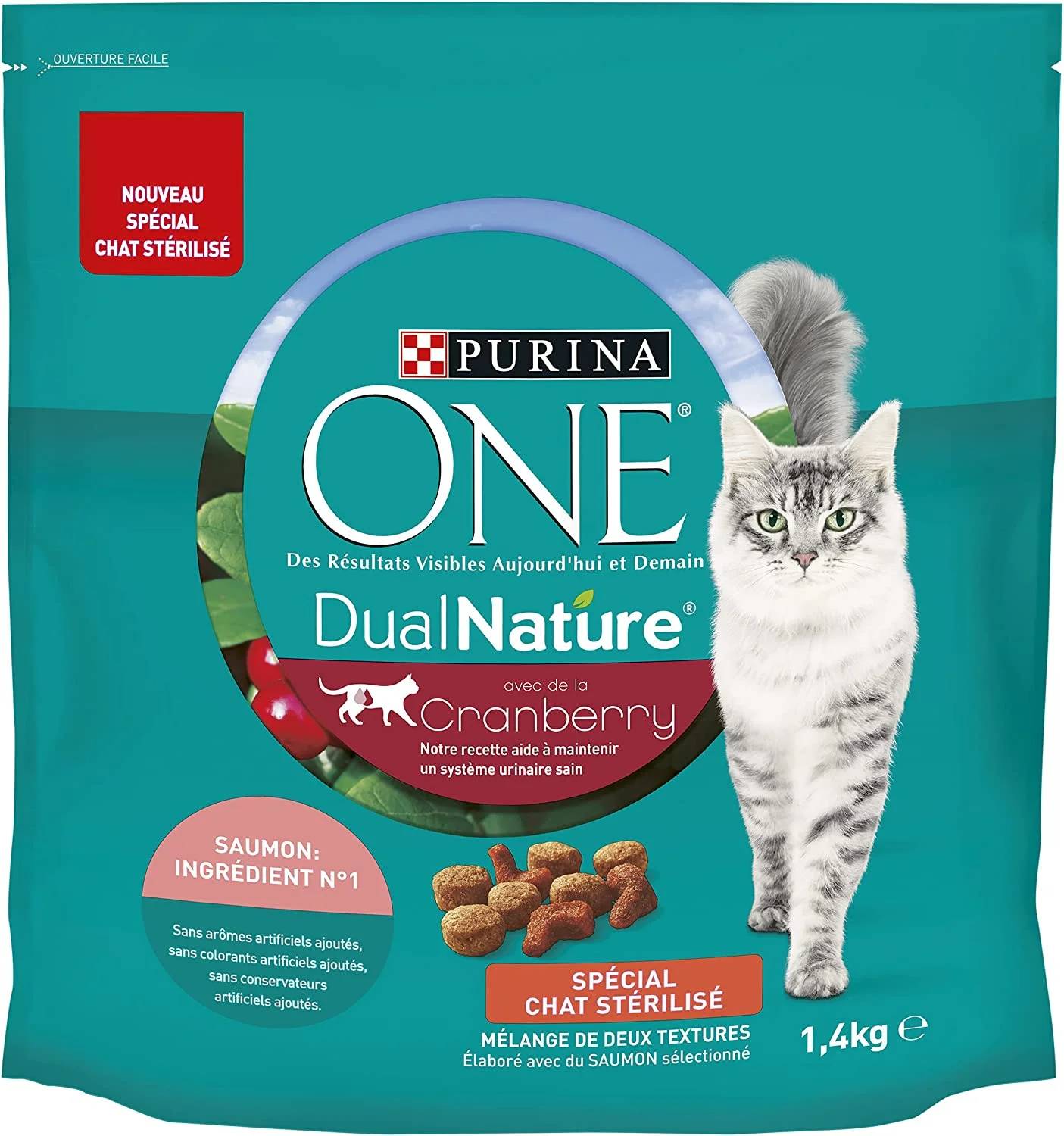 Purina One - Croquettes chat Adulte Stérilisé Saumon 1,4 kg - PURINA ONE - Image 3