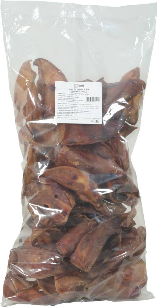 Pure Family - Oreilles de porc pour chien x50 - Pure Family