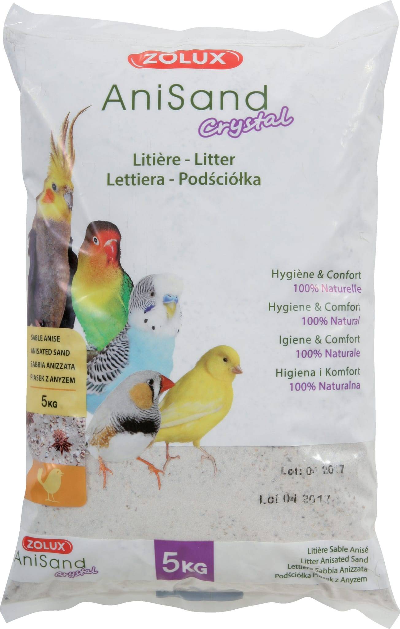 Zolux - Litière pour oiseaux fond de cage sable coquillages anis - ZOLUX - Imagen 1
