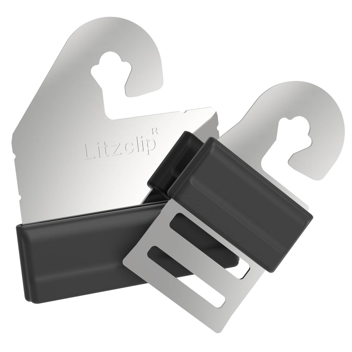 Connecteur poignée Litzclip inox, ruban 20mm, 4pcs