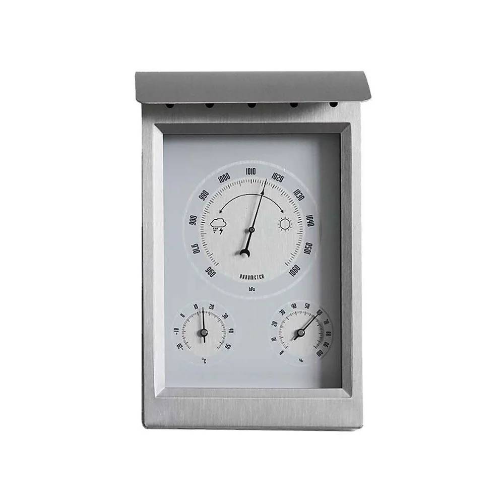 Stil - Station météo mécanique inox gris L. 23 x l. 13,70 x H. 7 cm – Stil - Imagen 2