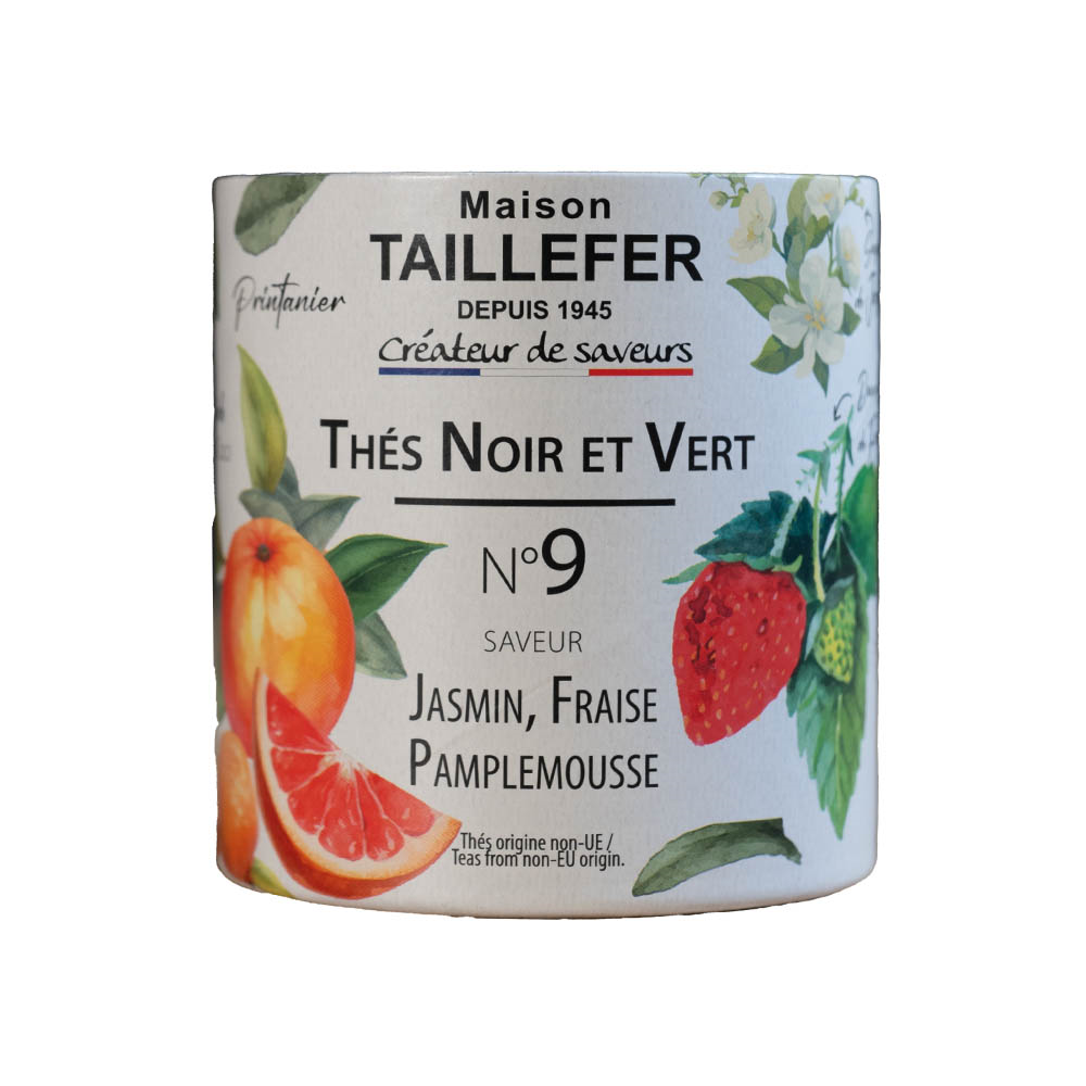 Maison Taillefer - Thé noir et thé vert saveur Jasmin fraise pamplemousse 69 g
