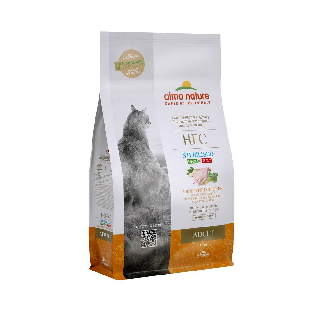 Almo Nature - Croquettes pour chat adulte stérilisé au poulet frais - sac 1,2 kg - ALMO NATURE