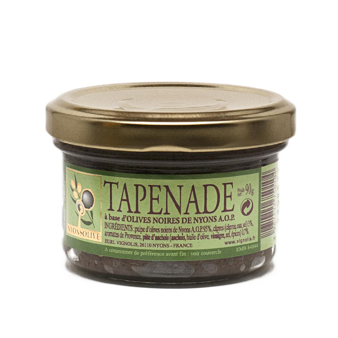 Nyonsolive - Tapenade a base de aceitunas negras de Nyons AOP